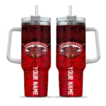 customized jacksonville state gamecocks chevron stripe red curved tumbler best selling.webp