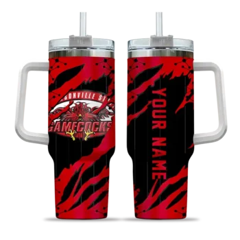 customized jacksonville state gamecocks claw cut red black curved tumbler best selling.webp
