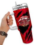 customized jacksonville state gamecocks claw cut red black curved tumbler best selling.webp