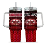customized jacksonville state gamecocks hex texture red curved tumbler best selling.webp
