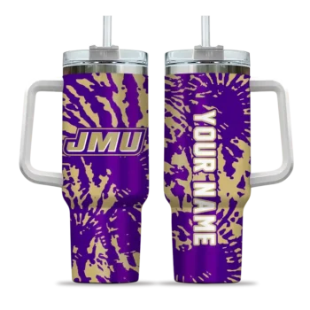 customized james madison dukes burst swirl purple curved tumbler best selling.webp