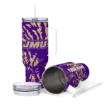 customized james madison dukes burst swirl purple curved tumbler best selling.webp