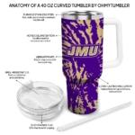 customized james madison dukes burst swirl purple curved tumbler best selling.webp