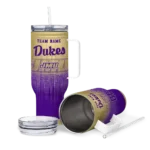 customized james madison dukes gradient dots purple curved tumbler best selling.webp