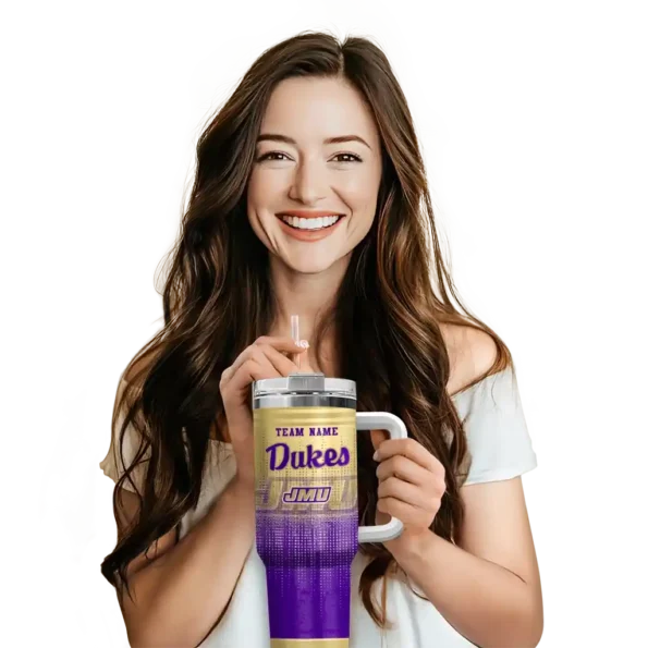 customized james madison dukes gradient dots purple curved tumbler premium grade.webp