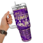 customized james madison dukes honey streaks purple curved tumbler best selling.webp
