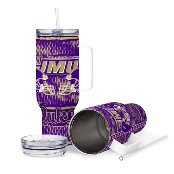 customized james madison dukes honey streaks purple curved tumbler high quality.webp