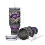 customized james madison dukes superman shield purple gray curved tumbler best selling.webp