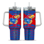customized kansas jayhawks chevron layers blue curved tumbler best selling.webp