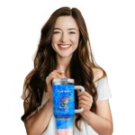 customized kansas jayhawks geometric prism blue curved tumbler best selling.webp
