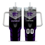 customized kansas state wildcats arrow armor purple black curved tumbler best selling.webp