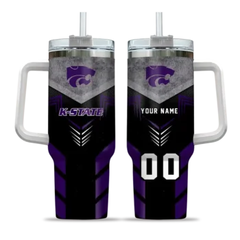 customized kansas state wildcats arrow armor purple black curved tumbler best selling.webp