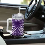 customized kansas state wildcats chevron angle purple curved tumbler best selling.webp