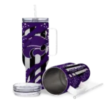 customized kansas state wildcats claw cut purple black curved tumbler best selling.webp