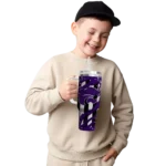 customized kansas state wildcats claw cut purple black curved tumbler best selling.webp