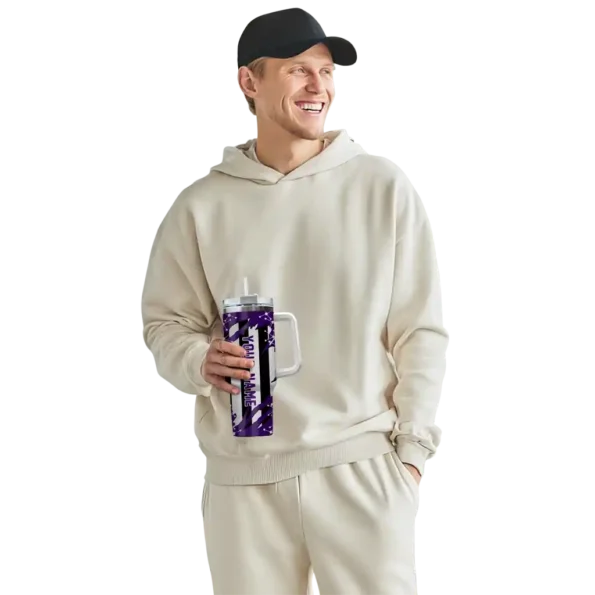 customized kansas state wildcats claw cut purple black curved tumbler top rated.webp