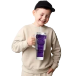customized kansas state wildcats hexagon armor purple curved tumbler best selling.webp