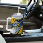 customized kent state golden flashes arrow burst navy blue curved tumbler best selling.webp