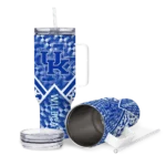customized kentucky wildcats chevron angle blue curved tumbler best selling.webp