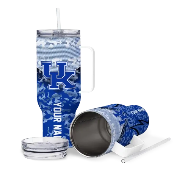 customized kentucky wildcats chevron stripe blue curved tumbler high quality.webp