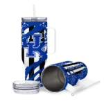 customized kentucky wildcats claw cut blue black curved tumbler best selling.webp