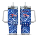 customized la tech bold diamonds blue curved tumbler best selling.webp