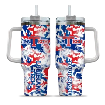 customized la tech camo mashup blue white curved tumbler best selling.webp