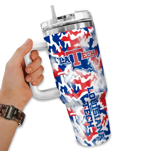 customized la tech camo mashup blue white curved tumbler fashion forward.webp