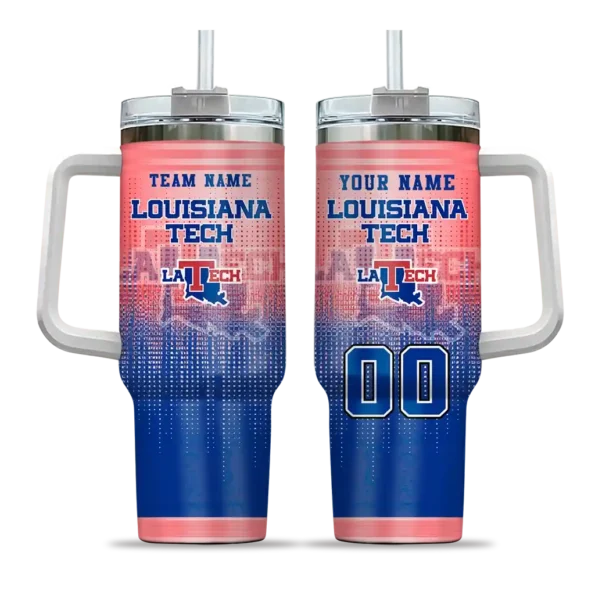 customized la tech gradient dots blue curved tumbler best selling.webp