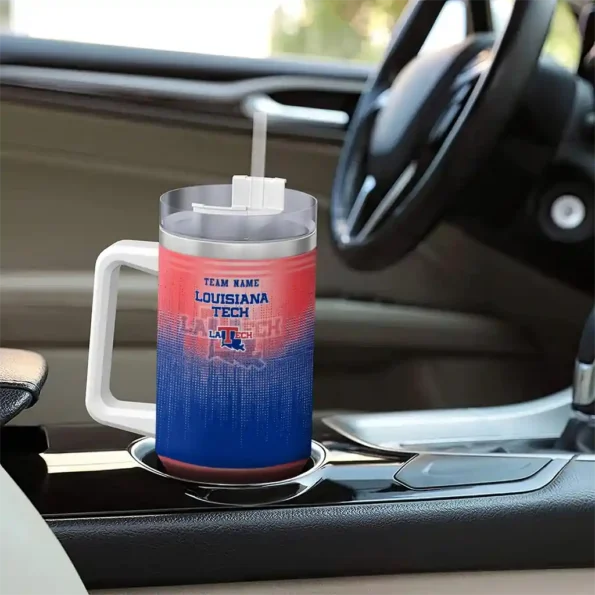 customized la tech gradient dots blue curved tumbler trendy.webp