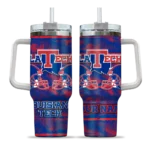 customized la tech honey streaks blue curved tumbler best selling.webp