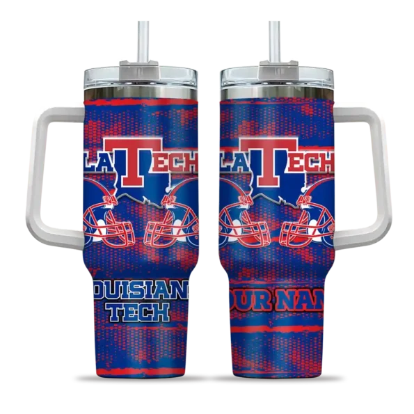 customized la tech honey streaks blue curved tumbler best selling.webp