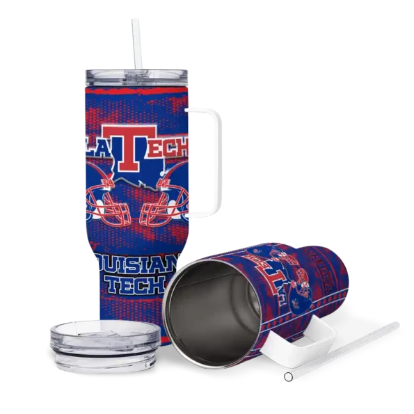 customized la tech honey streaks blue curved tumbler high quality.webp