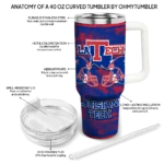 customized la tech honey streaks blue curved tumbler best selling.webp