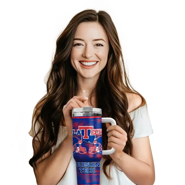 customized la tech honey streaks blue curved tumbler premium grade.webp