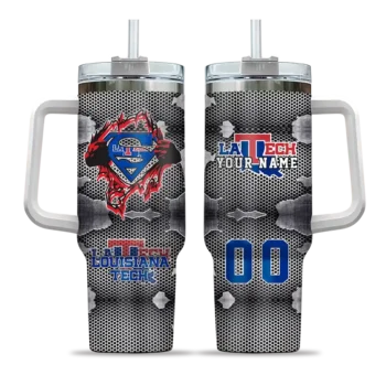 customized la tech superman shield blue gray curved tumbler best selling.webp