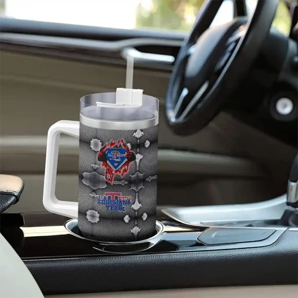 customized la tech superman shield blue gray curved tumbler trendy.webp