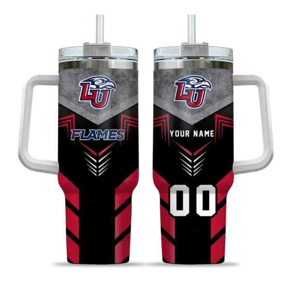 customized liberty flames arrow armor red black curved tumbler best selling.webp