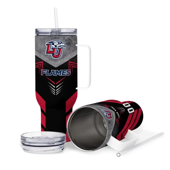 customized liberty flames arrow armor red black curved tumbler high quality.webp