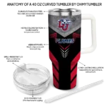 customized liberty flames arrow armor red black curved tumbler best selling.webp