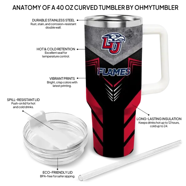customized liberty flames arrow armor red black curved tumbler new arrival.webp