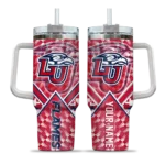 customized liberty flames chevron angle red curved tumbler best selling.webp