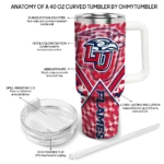 customized liberty flames chevron angle red curved tumbler best selling.webp