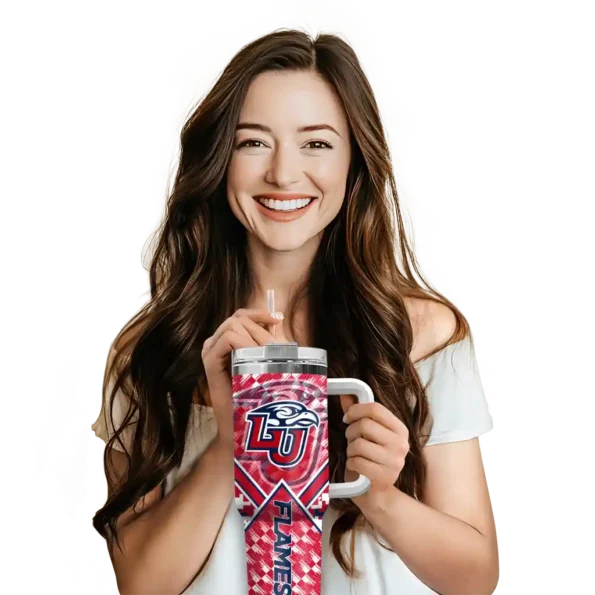customized liberty flames chevron angle red curved tumbler premium grade.webp