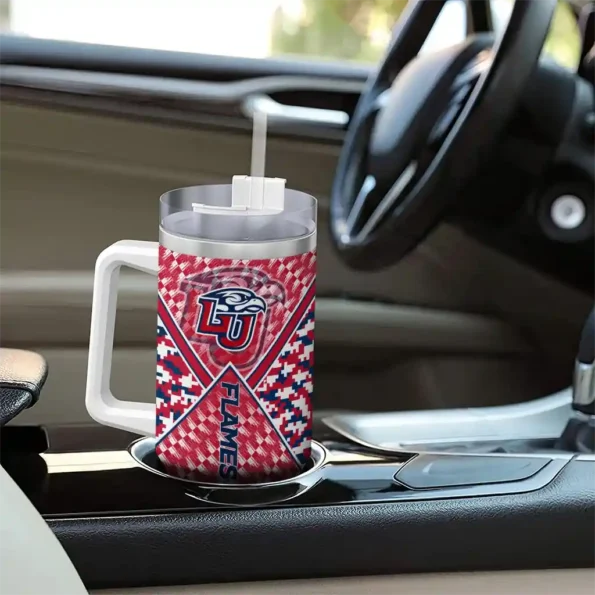 customized liberty flames chevron angle red curved tumbler trendy.webp