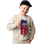 customized liberty flames chevron stripe red curved tumbler best selling.webp