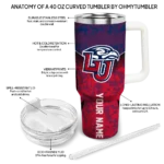 customized liberty flames chevron stripe red curved tumbler best selling.webp