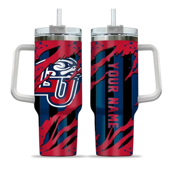 customized liberty flames claw cut red black curved tumbler best selling.webp