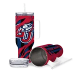 customized liberty flames claw cut red black curved tumbler best selling.webp