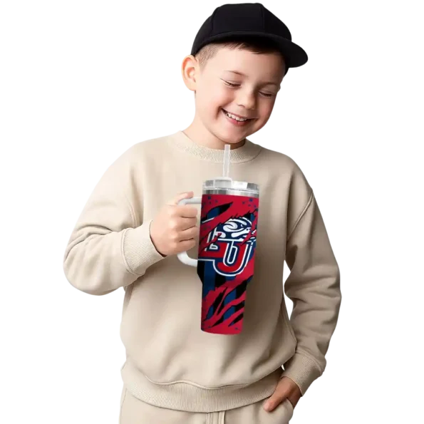 customized liberty flames claw cut red black curved tumbler latest model.webp